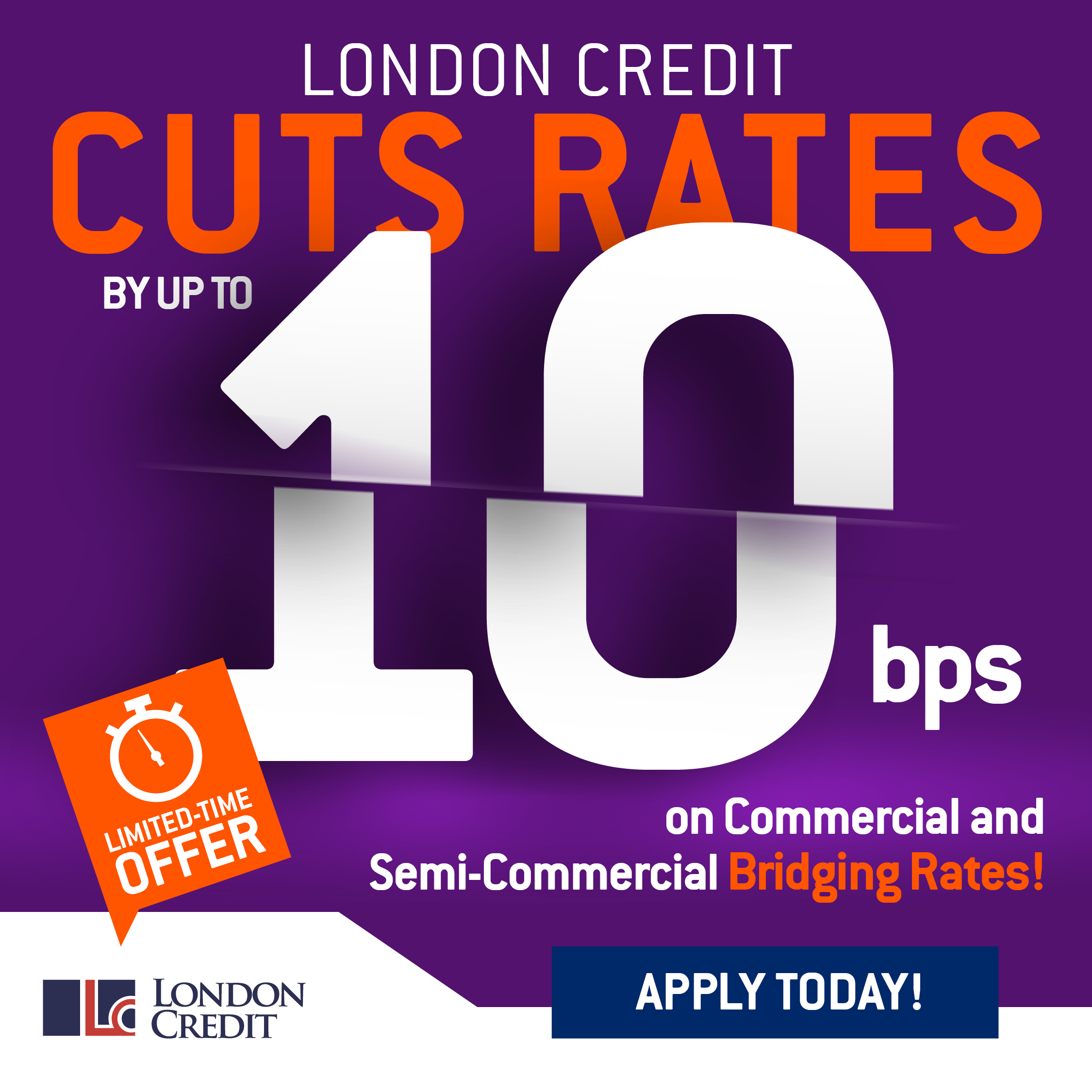 London Credit reduces commercial and semi-commercial bridging rates