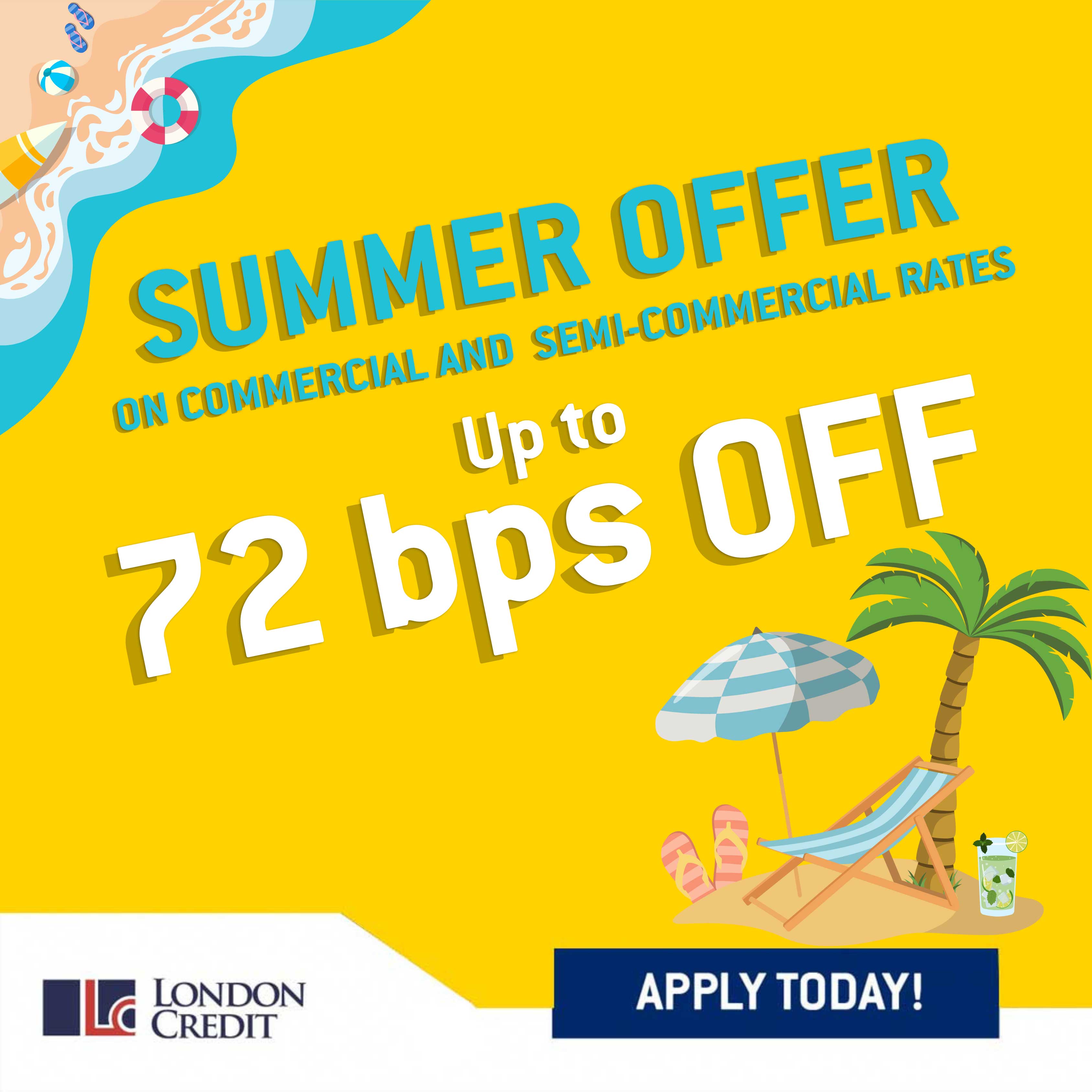 London Credit cuts semi-commercial and commercial bridging rates by up to 72bps p.a. in new Summer Offer